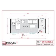 Bureau type économique 20 pieds pour chantier en France