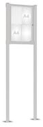 Vitrine Tradition anodisée sur poteaux - Affichage simple face - Taille 2 à 18 A4 - Fabrication Française_3