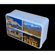 Boîte décorée en acier étamé JUNIOR 195 x 130 x 72 mm - 