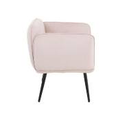 Fauteuil luxe rose clair - structure en métal - revêtement en fibre textile - dimensions L70 x H79 x P60 cm_3