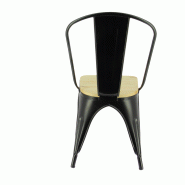 Chaise de restaurant métal Austin - NOIR_3