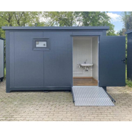 Conteneur sanitaire accessible 4×2 - Adapté PMR avec barres d'appui, lavabo et rampe d'accès_3