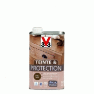 Teinte et protection V33 - 0.5 L - Chêne foncé mat - Pour meubles, poutres et portes_3