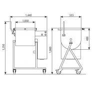 Mélangeur professionnel bipale C/E MB180 - Minerva Omega - 166 kg - En acier inox pour viandes, épices et préparations homogènes_3