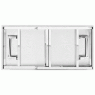 Vidaxl table de travail pliable de cuisine 120x60x80 cm inox 326158_3