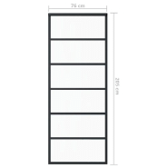 Vidaxl porte coulissante verre esg et aluminium 76x205 cm noir 151014_3