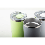 Mug thermos - isotherme en acier inoxydable à double paroi - 500 ml - couleur gris_3