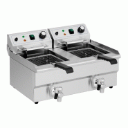 Friteuse électrique double avec robinets de vidange - 2 x 11 litres_3