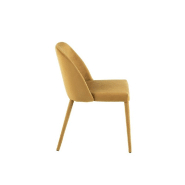 Chaise de réunion CHEZA ocre - tissu velours ultra doux - structure métallique - dimensions L58xH80xP51 cm_3