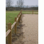 Pack barrière bois lisse losange_3