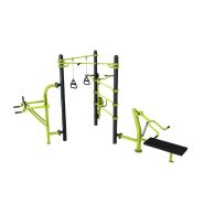Station Combo 3-7 - Barre traction poignée, Chest Press,  Pull,  Espalier, TRX, Chaise romaine_3