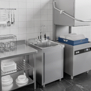 Plonge inox 1 bac sur placard - P 600 mm - 600_3