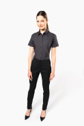 Chemise de travail popeline manches courtes femme - Kariban Réf: K544 - 100% coton, entretien facile_3