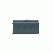 Innovation Living - Canapé design Cubed Wood 02 convertible lit 140x200 cm - tissu Vivus Dusty Blue_3