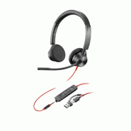 Micro-casque Poly Blackwire 3325 stéréo USB-C certifié Microsoft Teams + connexion 3,5 mm + adaptate_3