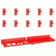 Vidaxl kit de bacs de stockage et panneaux muraux 29 pcs rouge et noir 146283_3