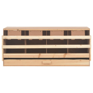 Vidaxl pondoir 4 compartiments 106x40x45 cm bois de pin massif 170658_3
