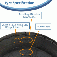 18.5x8.50-8 Pneu remorque 6 plis High Speed Road Legal 425kgs 215/60-8 (Lot de 3)_3