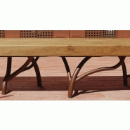 Banquette durable en bois pour parcs et espaces publics