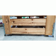 Composteur en bois naturel FSC - 74 x 69 x 68 cm, 350 L - Vendu en kit avec socle métal_3