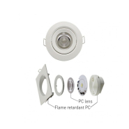 Downlight LED encastré - 7W - rond 45° - réf MNSOBR07 - blanc moderne, angle précis_3