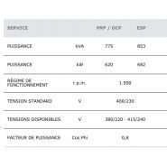 GTW-780 T5 Groupe électrogène industriel triphasé 50 Hz - Genelec - 775 kVA - Moteur Mitsubishi - Alternateur Stamford_3