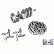 Hachoir à viande électrique professionnel - 750W - 120 kg/h - Trémie inox - Transmission par engrenages à bain d'huile_3