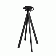 Infinity mange-debout avec piètement noir + plateau HPL Tropical Wood Ø70 cm_3