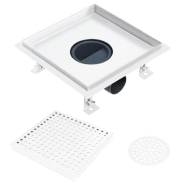 Vidaxl drain de douche 23x23 cm acier inoxydable 145999_3