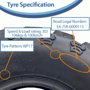 21x7.00-10 ATV Quad Tyres OBOR Kraken WP17 Tubeless Road Legal 106kgs (Set of 4)_3