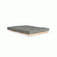 Canapé convertible futon ROOTS - Pin naturel - Coloris gray - Couchage 140x200 cm - Design japonais et scandinave_3