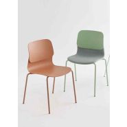 Chaise empilable KLIK - originale et élégante avec options pieds métal ou bois, 6 coloris disponibles, fabrication française_3