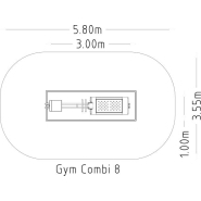 Équipement de fitness extérieur - Denfit Gym Combi 8 - 8065121 - Hags - Vert - Installation sur dalle ou plot béton_3