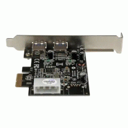 Carte Contrôleur PCI Express vers 2 Ports USB 3.0 avec UASP - Alimentation LP4_3