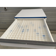 Meuble d'occasion de laboratoire avec tiroirs - ATEX - 9 tiroirs sur pieds métal - P21081148_3