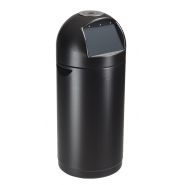 Réf. 57428 - CYVOMAX - Cendrier corbeille Rossignol - Plastique polyéthylène et inox - Noir 52L_3