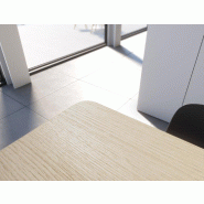 Table haute coins arrondis - Mobel Linea - 160, Anthracite, Chêne grisé_3