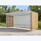 Abri extérieur à vélos, motos en bois & tôle - Abri initial 4 x 2,25 x 2,07 m de hauteur renforcé - Livré sans visserie_3