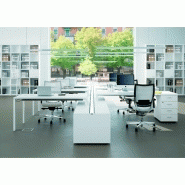 Bureau de direction IDEA+01 - avec retour, caisson 3 tiroirs et coussin - L 180 x Prof. 181.5 x H 72.5 cm_3