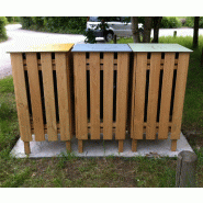 Corbeille carrée de tri sélectif en bois_3