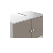 Meuble sous-vasque Riva Design blanc - 2 portes taupe - Dimensions L60 x H52 x P40 cm_3