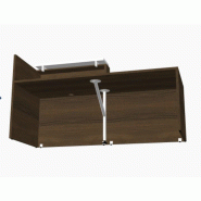 Bureau d'accueil lumineux Tera - MDD - 206, Chêne Canadien, Blanc mat, Droite_3