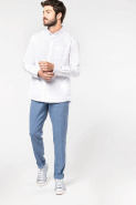 Chemise de travail en coton manches longues Nevada homme - Réf : K586 - Marque Kariban - Tissu sergé toucher peau de pêche_3