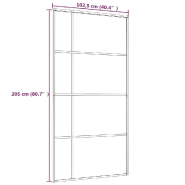 Vidaxl porte coulissante verre esg et aluminium 102,5x205 cm noir 151686_3