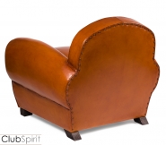 Fauteuil Club Grand Sologne - Fabrication artisanale en hêtre massif et cuir pleine fleur_3