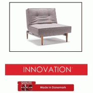Fauteuil-lit convertible SPLITBACK Styletto - 90x115 cm - Pieds chêne naturel - Tissu Flashtex Dark Grey - Innovation Living_3