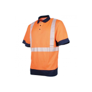 Polo manches courtes haute visibilité - Maille respirante - Réf. 008*CHV - EN ISO 20471 classe 2_3