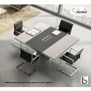 Table de réunion carrée série X10 - Officity - Orme gris_3