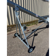 Vis à grains galvanisée sur chariot mobile avec trémie triangulaire 1150mm - 6m / 150mm - ajustable avec treuil_3