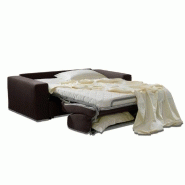 Canapé-lit Dreamer Express - Sommier à lattes 140cm - Matelas 16cm microfibre marron - Fabrication italienne_3